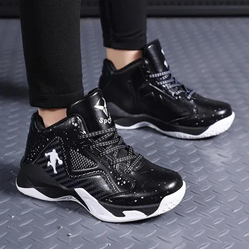 Vista 5 de Zapatos deportivos de baloncesto antideslizantes 3 negro