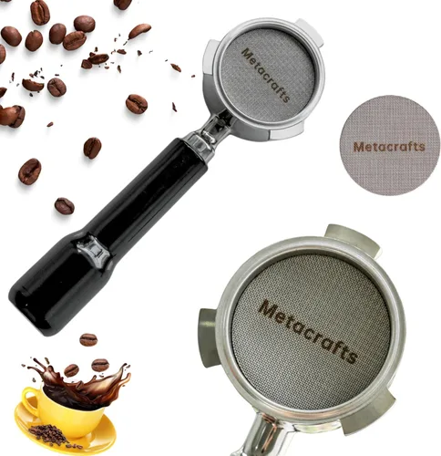Vista 9 de Portafiltro Espresso 51mm con doble salida Compatible con Delonghi Dedica EC680 y EC685 así como modelos de cafetera SMEG y EUPA - Incluye cesta