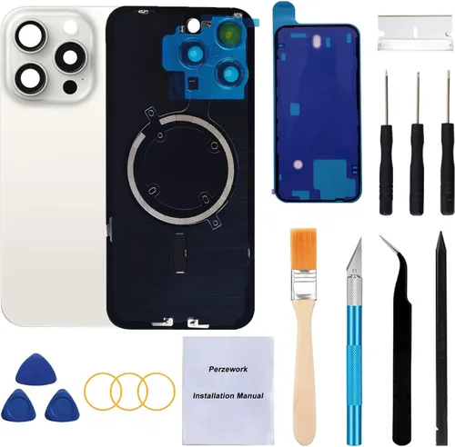 Vista 18 de Reemplazo de cristal trasero OEM para iPhone Xs de 5.8 pulgadas con kit de herramientas de reparación y adhesivo preinstalado (Oro)