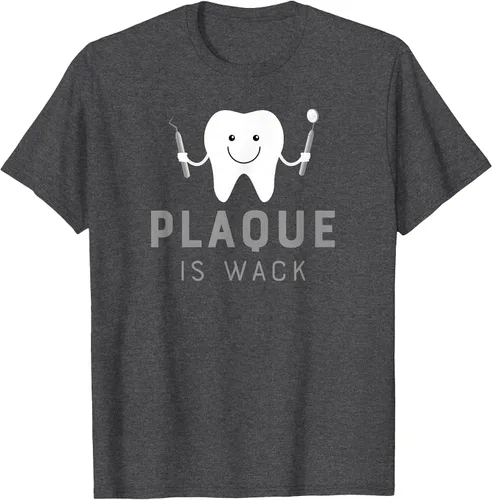 Vista 64 de Plaque is Wack Funny Dental Hygienist T-Shirt Asphalt Grey