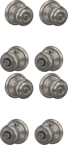 Vista 87 de SCHLAGE F10 GEO 716 Pomo de Puerta Georgiano, Cerradura de Paso para Pasillo y Armario, Bronce Envejecido (Paquete de 4)