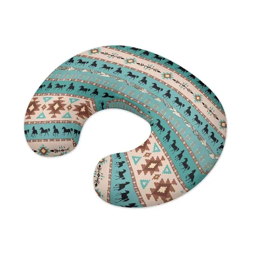 Vista 2 de Funda de almohada de lactancia azteca bohemia para bebés y niños, funda de almohada con cremallera oculta, funda de almohada de lactancia para niñas