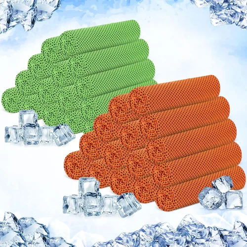 Vista 13 de Hosuly Paquete de 30 Toallas Refrescantes, 40"x12" Hielo Transpirables Suaves Frías Paño de Sudor Microfibra Paños de Entrenamiento para Gimnasio