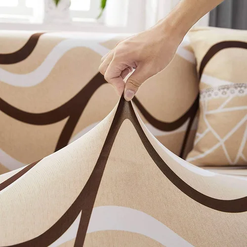 Vista 5 de MBROS Funda para sofá de 3 plazas, 1 pieza, elástica, lavable, antideslizante, protector de muebles con parte inferior elástica para sala de estar