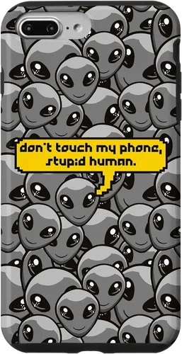 Vista 12 de Alien Dont Touch My Phone Stupid Human Funny Space Lover Case for iPhone 17