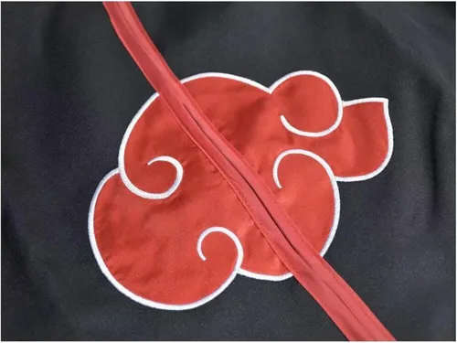 Vista 4 de Disfraz de capa de anime Itachi para Halloween, diadema y anillo para cosplay