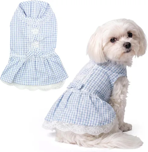 Vista 56 de Parisian Pet Chambray - Vestido para perro - Ligero sin mangas para perro, niña, talla XS Chambray en general