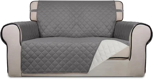 Vista 43 de PureFit - Funda de sofá acolchada reversible, protector de muebles impermeable, funda de sofá lavable con espuma antideslizante y correas elásticas