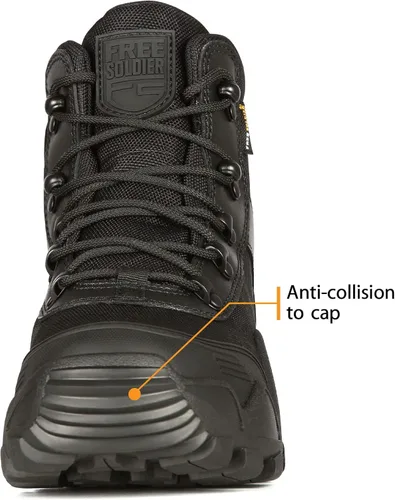 Vista 4 de FREE SOLDIER Men's Waterproof Hiking Boots Military Tactical Boots for Men Outdoor Lightweight Work Boots