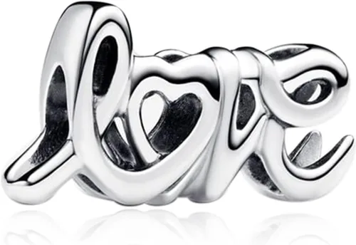 Vista 42 de Abalorios de plata de ley 925 para pulseras, dijes de amor y corazón, flor de cerezo, joyería para mujer
