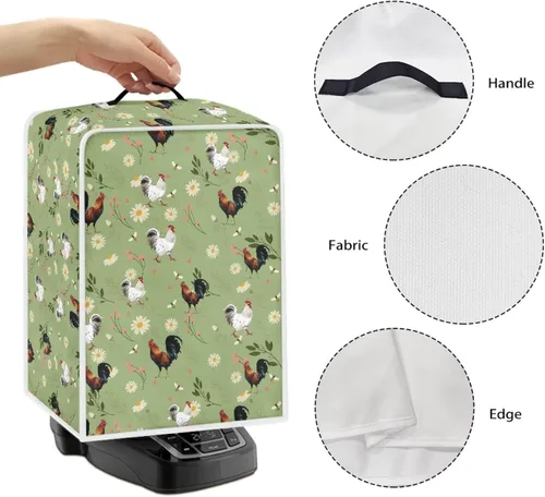 Vista 128 de Funda para cafetera, poliéster, azul, se adapta a la mayoría de máquinas de café estándar, protector resistente al polvo, huellas dactilares Playa