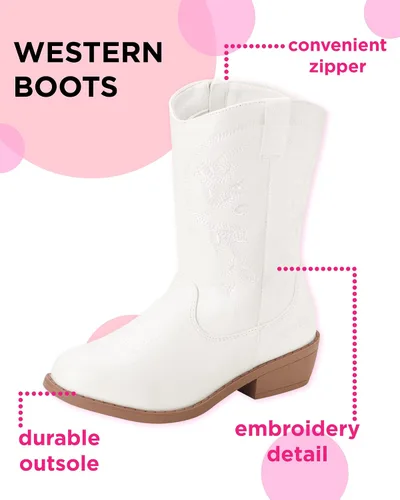Vista 2 de bebe Botas vaqueras para niñas Botas clásicas del oeste Roper Botas vaqueras para niñas (niñoniña)