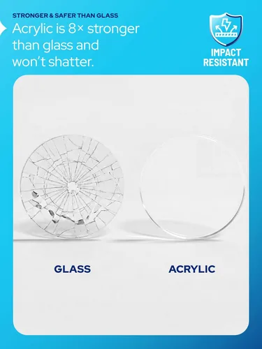 Vista 3 de Disco de acrílico transparente KastLite Círculo de plexiglás con grosor y diámetro personalizados Selección: 1/4" de grosor con diámetro
