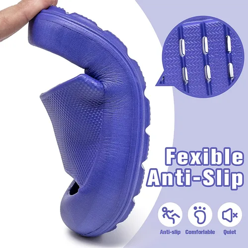 Vista 7 de techcity Sandalias deslizantes suaves y acolchadas con suela gruesa antideslizante, secado rápido, para baño, ducha, piscina, playa, para niños