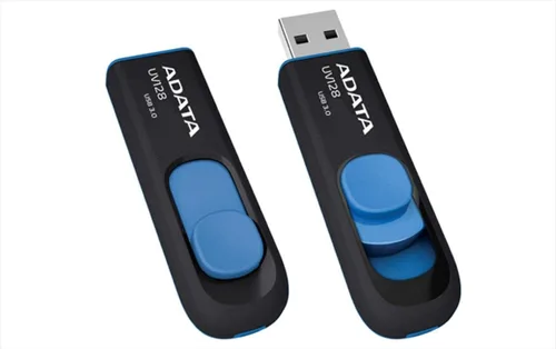 Vista 3 de ADATA UV128 32GB USB 3.0 unidad flash retráctil sin tapa, azul (AUV128-32G-RBE)