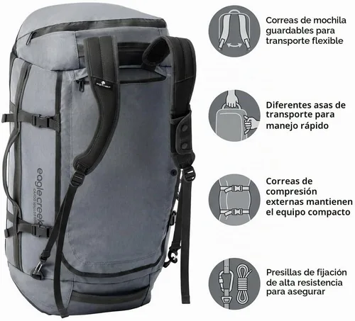 Vista 2 de Eagle Creek Cargo Hauler - Bolsa de lona (40 litros), color carbón