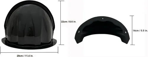 Vista 2 de Protector universal para cámara de seguridad para sombra de lluvia y sol (negro, paquete de 3)