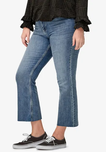 Vista 3 de Ellos Jeans cortos con corte de bota de talla grande para mujer