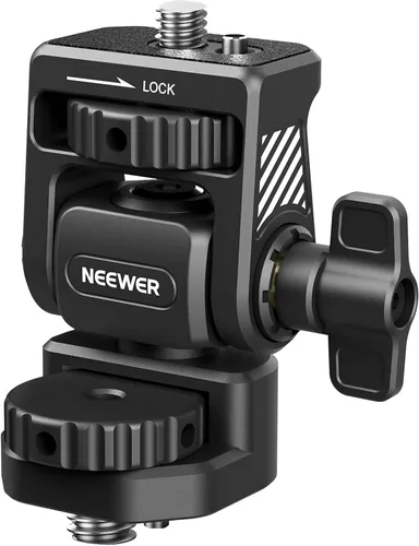 Vista 13 de NEEWER Soporte para monitor de cámara con zapata fría, tornillo antitorsión de 1/4 pulgadas para monitor de campo de 5 y 7 pulgadas, compatible