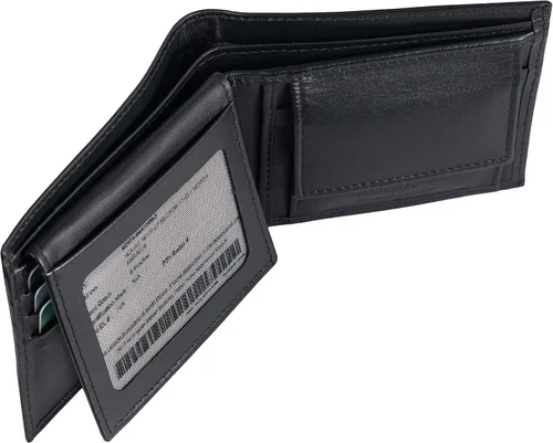 Vista 5 de Divergent By Felix - Cartera delgada de piel RFID con 6 bolsillos, color negro, Negro