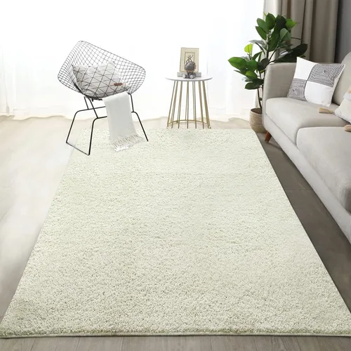 Vista 27 de Fashionwu Alfombra grande esponjosa de 5 x 8 pies, alfombra de felpa para sala de estar, guardería, antideslizante, alfombra mullida para decoración