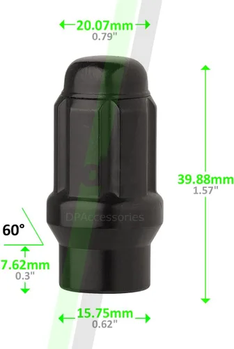 Vista 4 de DPAccessories LCE3L6H-S- 04PAR tuercas para automotores, Negro