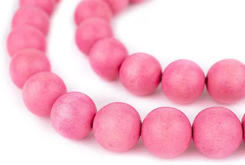 Vista 31 de TheBeadChest: cuentas de madera redondas naturales de 0.315 pulgadas, cuentas de madera sueltas espaciadoras para fabricar joyas, 4 tamaños