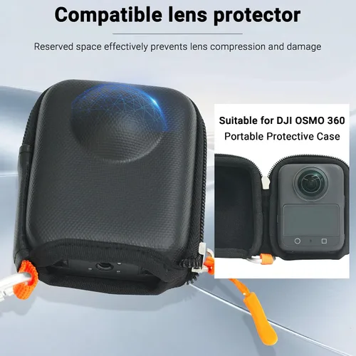 Vista 8 de Osmo 360 - Funda para accesorios DJI Osmo 360, con protector de pantalla Estuche rígido de almacenamiento de viaje compatible con protector