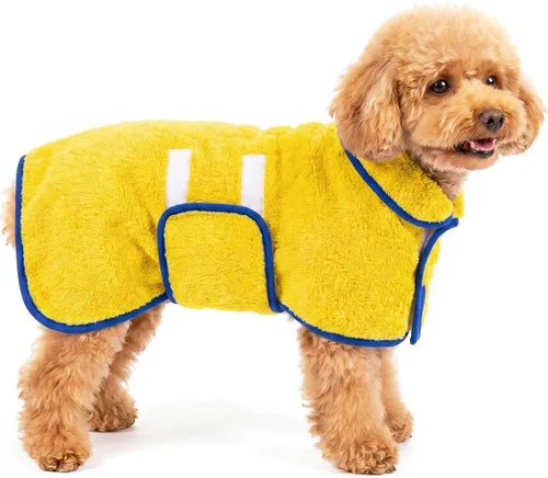 Vista 59 de Bienbee Albornoz para perro, súper absorbente para perros pequeños a Negro