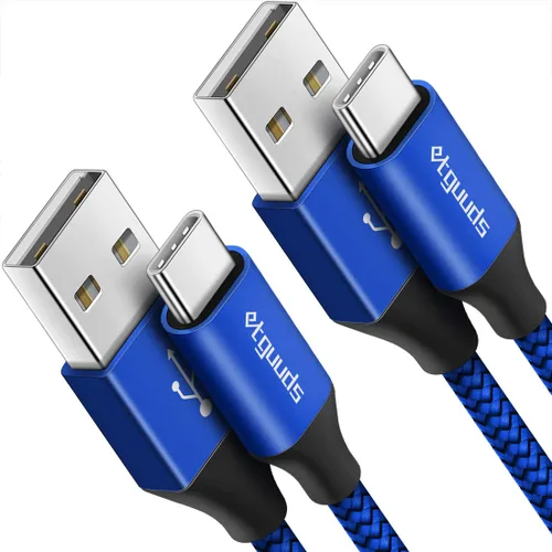 Vista 7 de Etguuds Cable USB a USB C de 3 pies, paquete de 2 unidades, cable de carga rápida de USB A a tipo C, compatible con Samsung Galaxy A17 A16 A15 A26