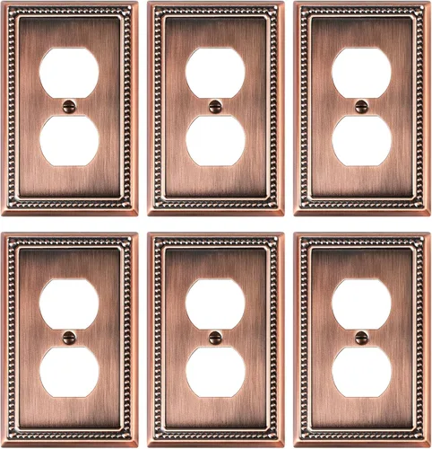 Vista 21 de Paquete de 2 cubiertas de placa de interruptor de luz de doble palanca, cubiertas decorativas de placa de doble interruptor Pearls, placa de pared