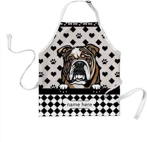 Vista 9 de Delantal de lunares de perro personalizado lindo perro salchicha, perro salchicha 3