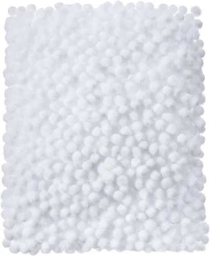 Vista 11 de Shappy 2000 mini pompones de Navidad de 0.236 pulgadas para hacer manualidades, disfraz de Navidad, bolas de pompones pequeños, suministros de Azul