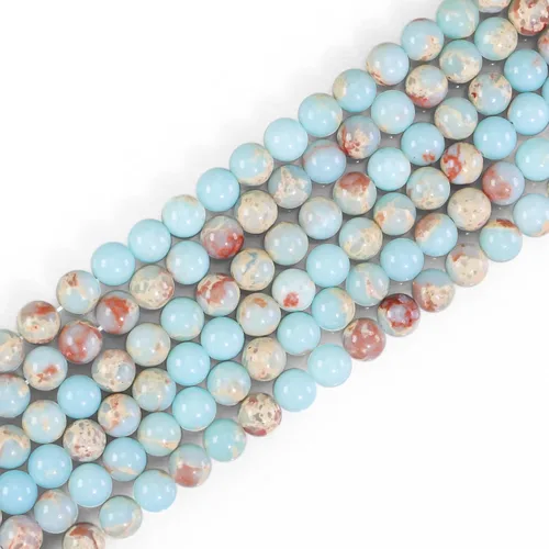 Vista 14 de Cuentas de gemas naturales redondas sueltas para fabricación de joyas DIY, energía de cristal, curación. 1 filamento de 38 cm (Amazonita, 4 mm