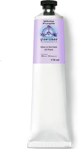 Vista 17 de Pintura al óleo profesional que brilla en la oscuridad Artista Pintura al óleo luminiscente fosforescente autoluminosa Glow Cubed