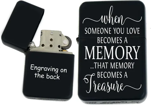 Vista 36 de Groomsman - Encendedor personalizado a prueba de viento negro mate, grabado láser gratuito para él, marido, padre, padrinos de boda, novio, papá