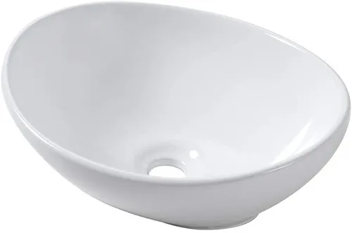 Vista 10 de Lordear 13x13 Fregadero Pequeño Redondo de Baño Moderno en Blanco, Fregadero de Cerámica de Porcelana Blanca sobre Encimera, Fregadero de Arte