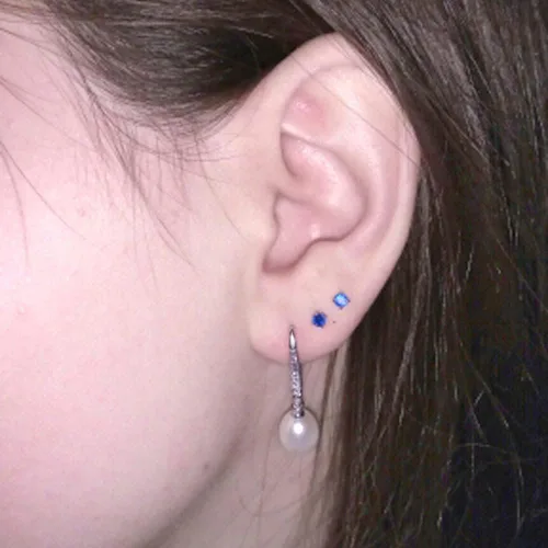 Vista 8 de Aretes colgantes de plata de ley 925 de 8 a 0.354in, color negro, blanco, gris, perla cultivada en agua dulce, joyería para mujeres y niñas