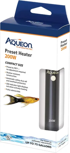 Vista 12 de Aqueon Calentador de Acuario Preconfigurado Negro, 50 Vatios