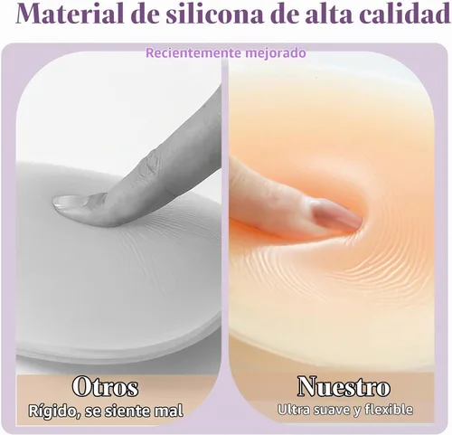 Vista 6 de Almohadillas de silicona adhesivas para caderas para mujer - Almohadillas reutilizables elevadoras de glúteos, almohadillas adhesivas para glúteos