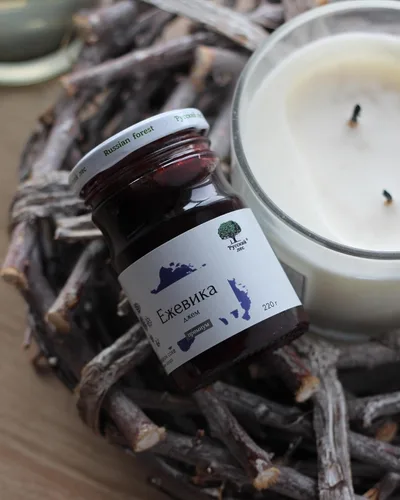 Vista 2 de Russian Forest Mermelada de mora totalmente natural, sin azúcar añadida, OMG o conservantes 220 g/ 7.76 oz