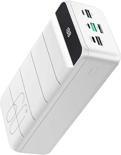 Vista 7 de Cargador portátil de 60000 mAh, carga rápida, 22.5 W, PD4.0 y QC 4.0 con cargador de batería USB C, cargador portátil de alta capacidad, cargador