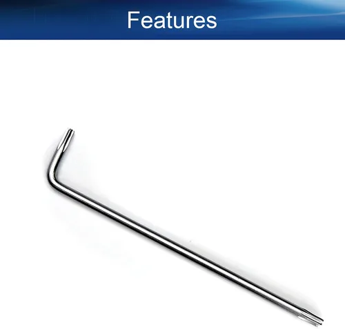 Vista 4 de Auniwaig Llave Torx de brazo largo T10, llave hexagonal Torx, herramienta de reparación de par, niquelado en forma de L 1 pieza