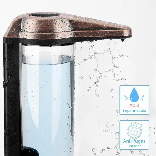 Vista 6 de Secura - Dispensador de jabón automático de 17 oz, funciona con baterías, dispensador de jabón sin contacto con control de volumen ajustable
