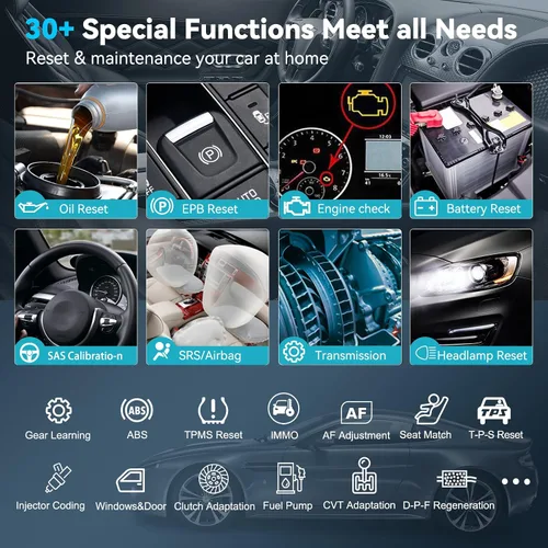 Vista 3 de Escáner OBD2 Lector de Códigos para Chevy/GMC Herramienta de Diagnóstico de Sistema Completo, Caja de Transferencia ABS SRS EPB CKP Reinicio
