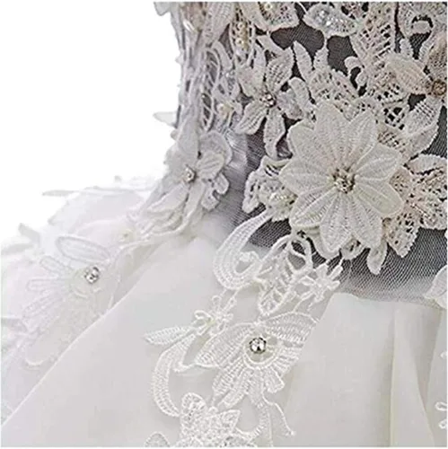 Vista 6 de Vestidos de graduación de organza Angela corto, sin hombros