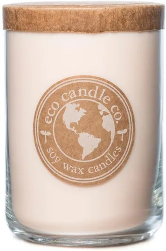 Vista 24 de Eco Candle Co. Vela Reciclada, Gardenia y Guayaba, 6 oz. – Aromas de Gardenia, Jazmín, Guayaba y Verdes Tropicales – 100% Cera de Soja, Sin Plomo