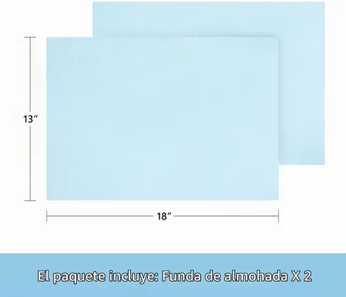 Vista 2 de TILLYOU Paquete de 2 fundas de almohada para niños pequeños con cierre de sobre, 13" x 18" de microfibra sedosa y suave, fundas de almohada de viaje