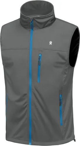 Vista 9 de Little Donkey Andy Chaleco Softshell para hombre, ligero, resistente al Azul Tinta*