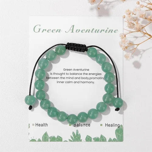 Vista 62 de Pulsera de cristal curativo para mujer de 0.315 in, pulsera de cuentas de cristal natural ajustable hecha a mano, joyería curativa, regalo